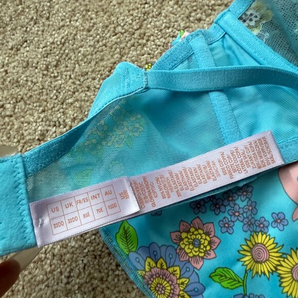 NWT Savage X Fenty Mod Poppy Unlined Lace Balconette Bra, 32DD & Short, M - Picture 7 of 10